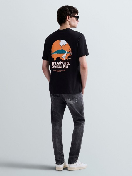 REPLAY T-shirt M3397.000.23608P Μαύρο REPLAY - 6