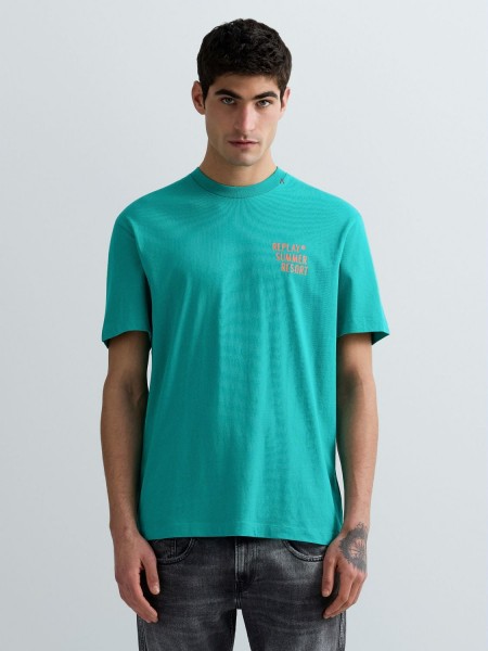 REPLAY T-shirt M3378.000.23608P Petrol REPLAY - 1