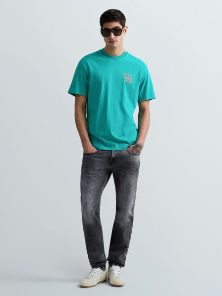 REPLAY T-shirt M3378.000.23608P Petrol REPLAY - 5