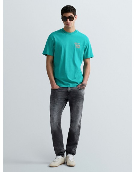 REPLAY T-shirt M3378.000.23608P Πετρόλ REPLAY - 5