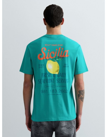 REPLAY T-shirt M3378.000.23608P Πετρόλ REPLAY - 6