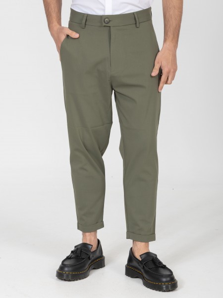 NINETEEN Pants K26-1007 Olive NINETEEN - 1