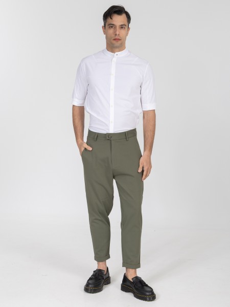 NINETEEN Pants K26-1007 Olive NINETEEN - 4