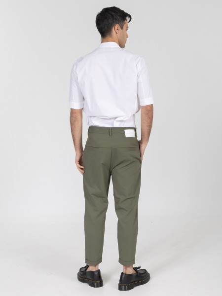 NINETEEN Pants K26-1007 Olive NINETEEN - 5