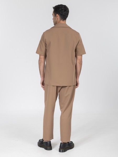 NINETEEN Short sleeve jacket K26-1005 Brown - Beige NINETEEN - 5