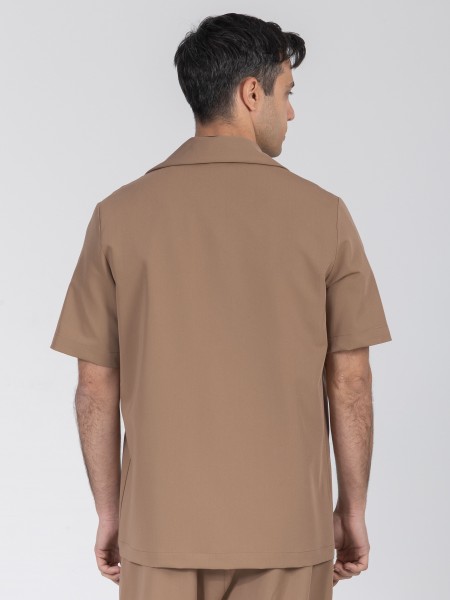 NINETEEN Short sleeve jacket K26-1005 Brown - Beige NINETEEN - 2