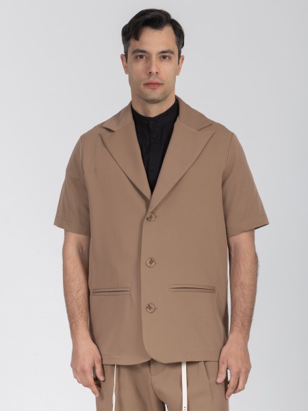 NINETEEN Short sleeve jacket K26-1005 Brown - Beige NINETEEN - 6