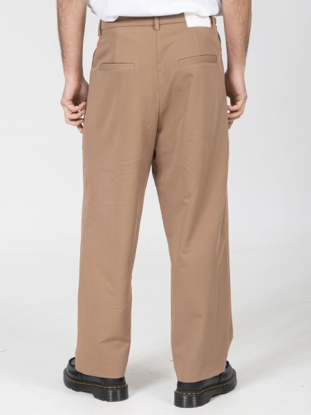 NINETEEN Pants K26-1006 Brown - Beige NINETEEN - 1