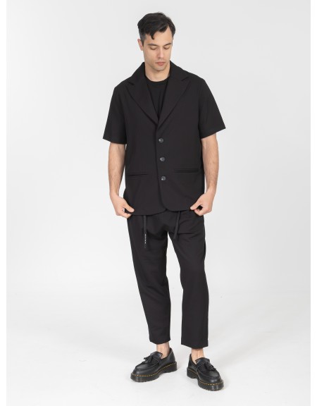 NINETEEN Short sleeve jacket K26-1005 Black NINETEEN - 5