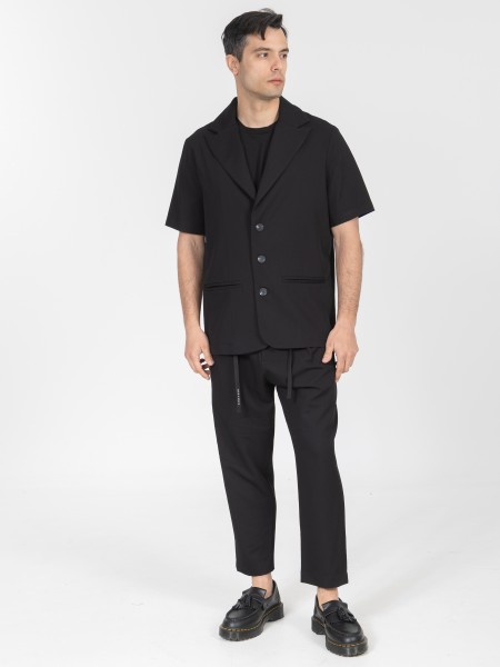 NINETEEN Short sleeve jacket K26-1005 Black NINETEEN - 6