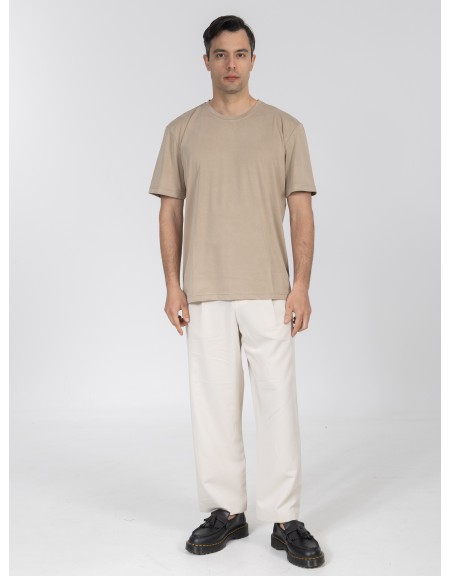 NINETEEN T-shirt K26-1052 Beige - Olive NINETEEN - 7