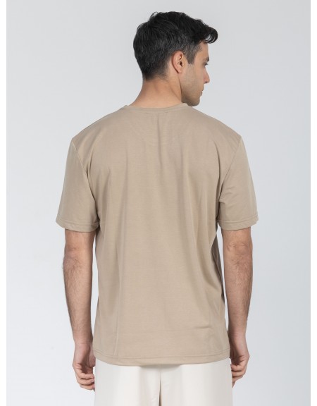 NINETEEN T-shirt K26-1052 Beige - Olive NINETEEN - 2