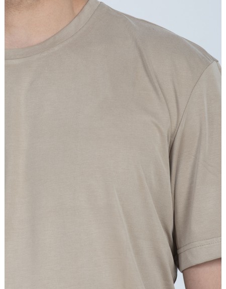 NINETEEN T-shirt K26-1052 Beige - Olive NINETEEN - 3
