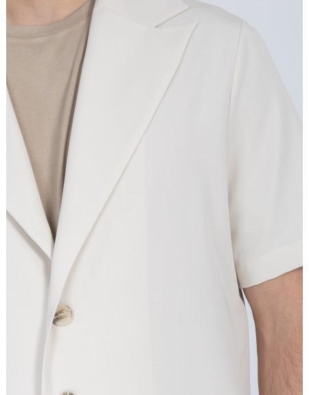 NINETEEN Short sleeve jacket K26-1005 Ecru NINETEEN - 3