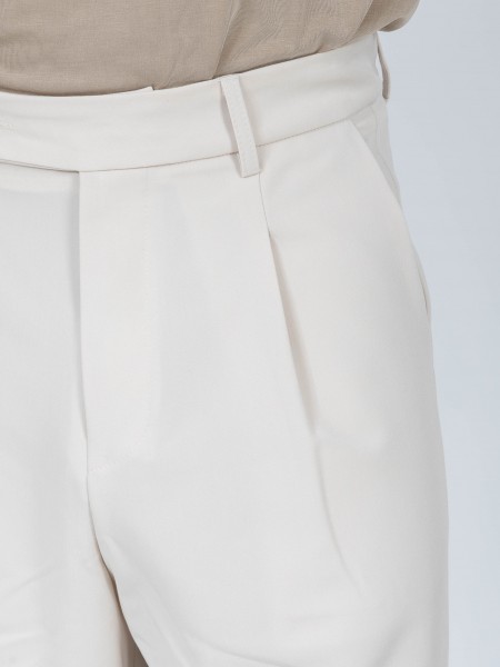 NINETEEN Pants K26-1006 Ecru NINETEEN - 3