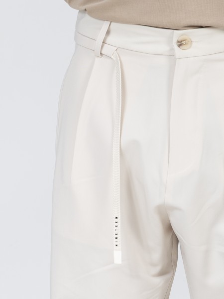 NINETEEN Pants K26-1010 Beige NINETEEN - 3