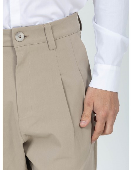 NINETEEN Pants K26-1009 Beige NINETEEN - 3
