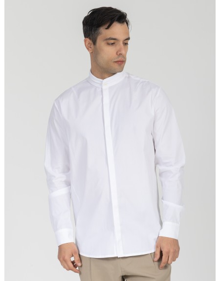 NINETEEN Mao Shirt K26-1085 White NINETEEN - 1