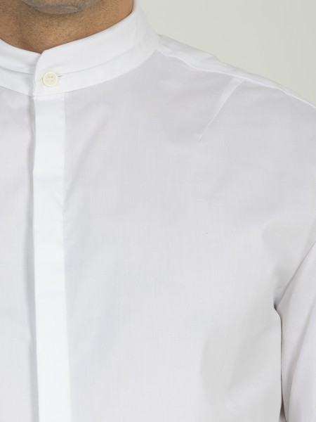 NINETEEN Mao Shirt K26-1085 White NINETEEN - 3