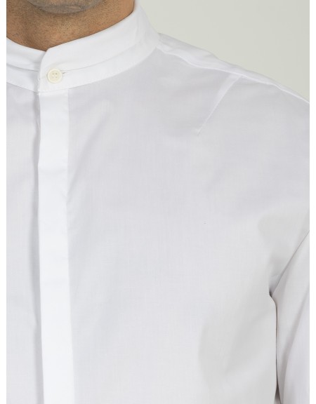 NINETEEN Mao Shirt K26-1085 White NINETEEN - 3
