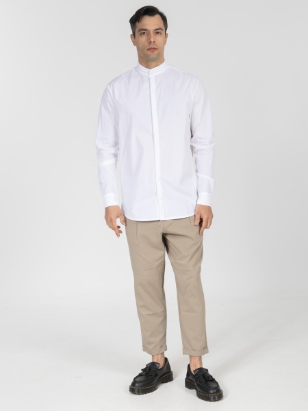 NINETEEN Mao Shirt K26-1085 White NINETEEN - 4