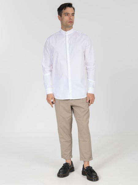 NINETEEN Mao Shirt K26-1085 White NINETEEN - 6
