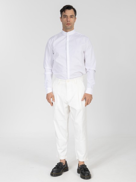 NINETEEN Pants K26-1009 Ecru - White NINETEEN - 4