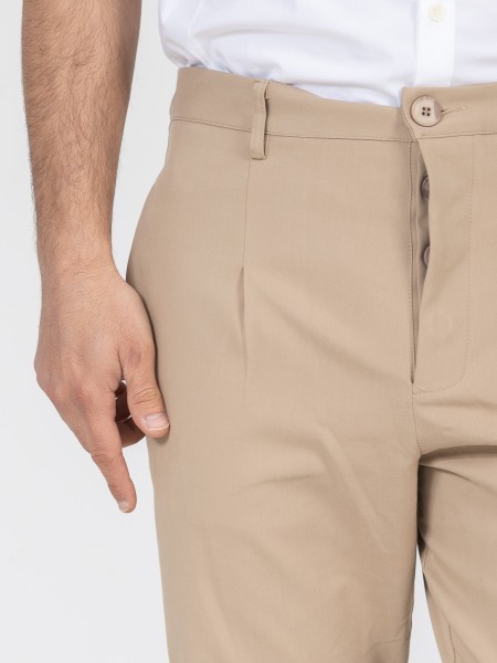 NINETEEN Pants K26-1008 Beige NINETEEN - 3