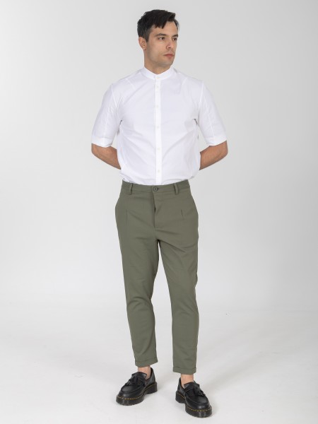 NINETEEN Pants K26-1008 Olive NINETEEN - 4