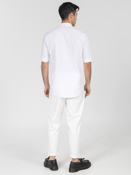 NINETEEN Short sleeve mao shirt K26-1003 White NINETEEN - 5