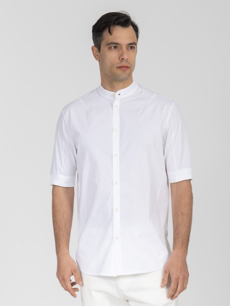 NINETEEN Short sleeve mao shirt K26-1003 White NINETEEN - 6