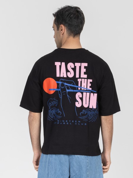 NINETEEN T-shirt K26-1075 Μαύρο NINETEEN - 2