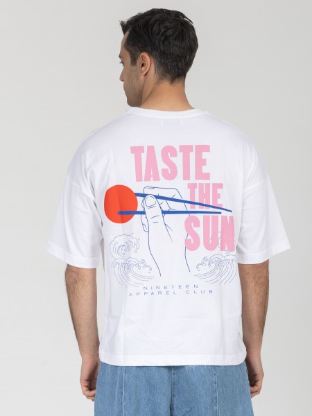 NINETEEN T-shirt K26-1075 Λευκό NINETEEN - 2
