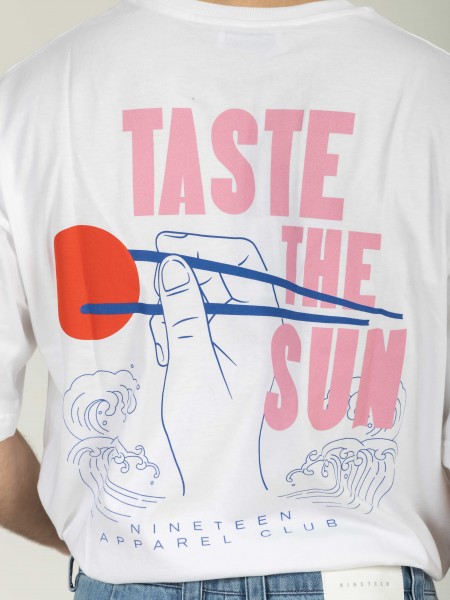 NINETEEN T-shirt K26-1075 Λευκό NINETEEN - 3