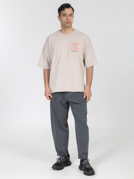 NINETEEN Jean pants K26-1028 Gray - Anthracite NINETEEN - 5