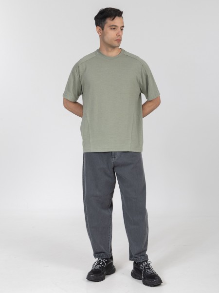 NINETEEN T-shirt K26-1050 Λαδί NINETEEN - 4