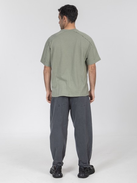 NINETEEN T-shirt K26-1050 Λαδί NINETEEN - 5