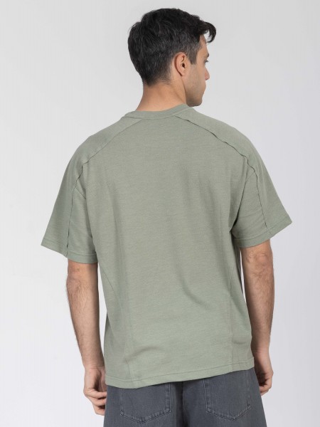 NINETEEN T-shirt K26-1050 Λαδί NINETEEN - 2