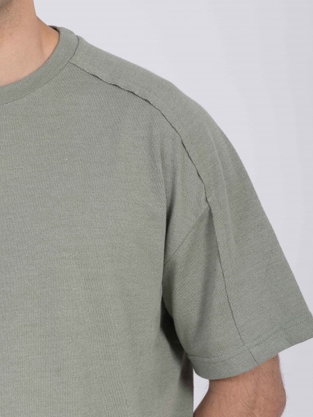 NINETEEN T-shirt K26-1050 Λαδί NINETEEN - 3