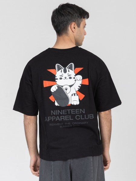 NINETEEN T-shirt K26-1073 Black NINETEEN - 4