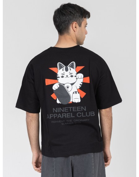 NINETEEN T-shirt K26-1073 Black NINETEEN - 4