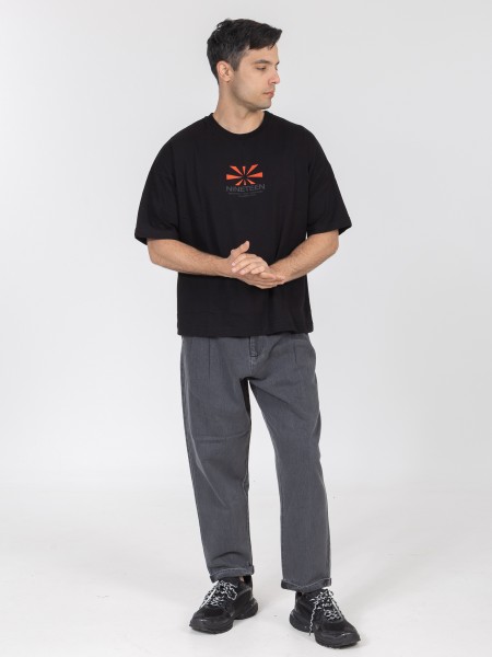 NINETEEN Jean pants K26-1030 Grey - Anthracite NINETEEN - 4