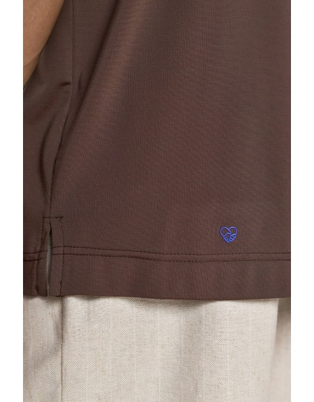 DIVERSE T-shirt 23047-281-452 Brown DIVERSE - 2