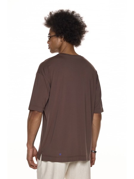 DIVERSE T-shirt 23047-281-452 Brown DIVERSE - 3