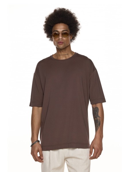 DIVERSE T-shirt 23047-281-452 Brown DIVERSE - 4