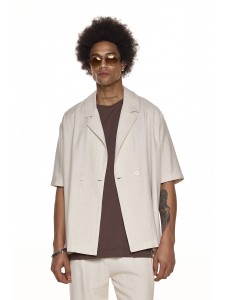 DIVERSE Short sleeve shirt 26046-390-465 Beige DIVERSE - 1