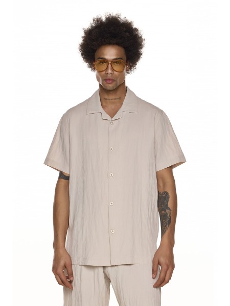 DIVERSE Short sleeve shirt 26046-395-483 Beige DIVERSE - 5