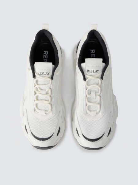 REPLAY Sneaker shoe GMSIQ.003.C001T 0041 White - Black REPLAY - 2