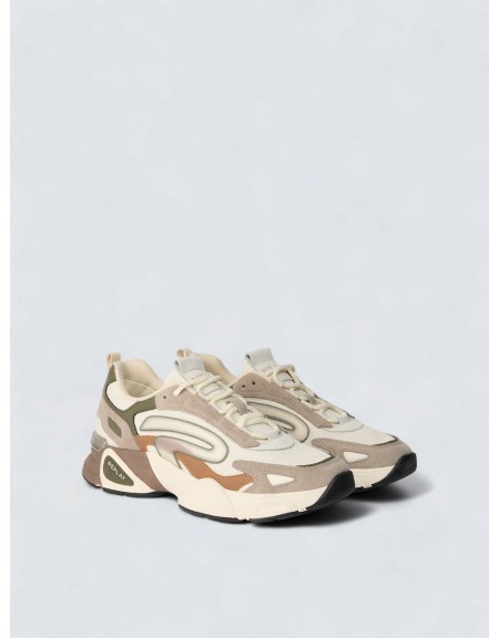 REPLAY Sneaker shoe GMSIQ.003.C001T 0818 Multicolor - White-Grey-Olive REPLAY - 1