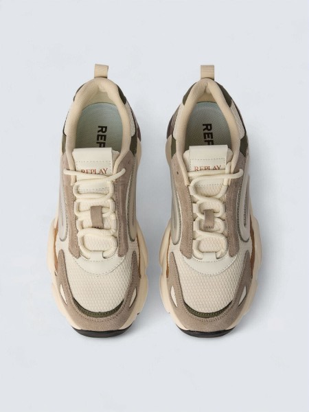 REPLAY Sneaker παπούτσι GMSIQ.003.C001T 0818 Πολύχρωμο - Λευκό-Γκρι-Λαδί REPLAY - 2